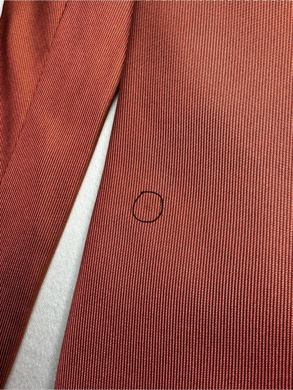 Vintage HERMES Paris Solid Silk Tie Iconic Rust Orange Classic 3.5” Width - Picture 8 of 8